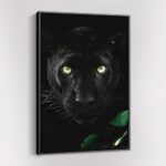 panter op canvas schilderij