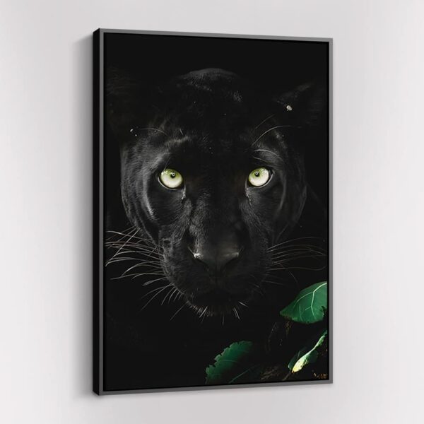 panter op canvas schilderij