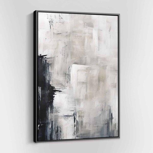 Gray Abstract Canvas schilderij of glas schilderij kopen