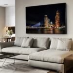 Rotterdam skyline canvas room